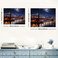 thumbnail image 6 of ARISTURING Brooklyn Bridge Canvas Wall Art Large Modern New York City Canvas Print Manhattan Skyline with Full Moon Giclee Wall Art for Home Office Wall Decor and Ready to Hang 20x16inch, 6 of 6