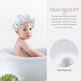thumbnail image 3 of Miangastore Satin Shower Cap Grey 1Set 9.8x9.8in, 3 of 9