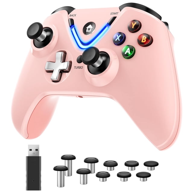 Controlador inalámbrico RALAN Pink para PC con Windows con paletas