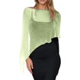thumbnail image 1 of Zmoon Women's Solid Color Irregular Design Cape Shawl Sunscreen Thin Sweater, 1 of 3