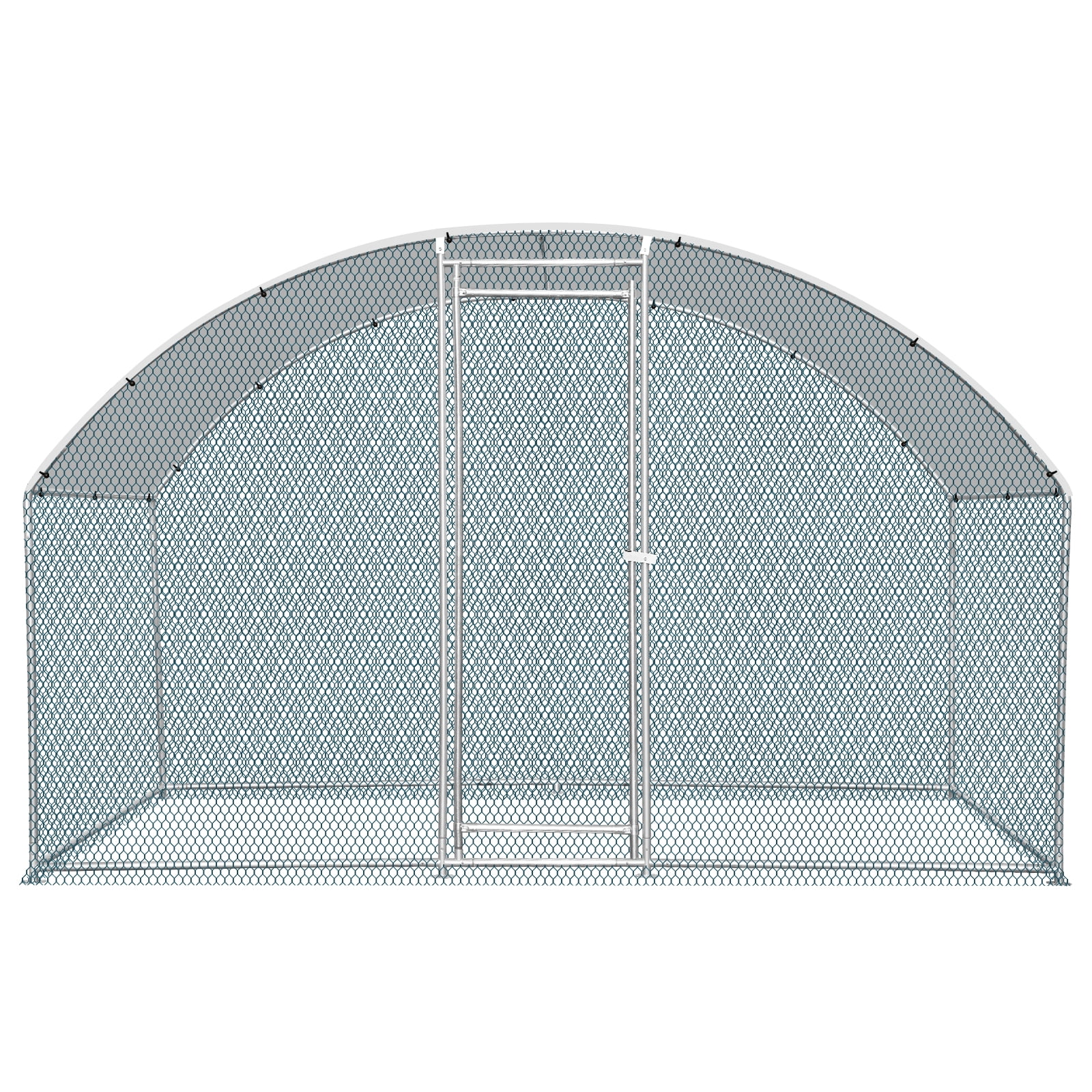 6.5 x 10 ft Large Metal Chicken Coop, Walk-in Poultry Cage Chicken Hen Run House with Waterproof Cover, Rabbits Cats Dogs Farm Pen for Outdoor Backyard Farm Garden