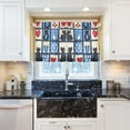 thumbnail image 5 of Yayeee Kitchen Curtains Tier Pair Light Filtering 27"x24" Rod Pocket Short Cafe Window Panel, Black Cats and Hearts, 5 of 7