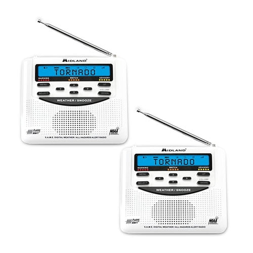 Midland Portable Weather Radios White Wr120b Noaa Walmart Com Walmart Com