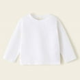 thumbnail image 3 of Kiijoy Toddler Girls Long Sleeve T-Shirt Solid Casual Crewneck Undershirt, Sizes 2-3, 3 of 3