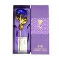 thumbnail image 1 of Romantic Gold Foil Galaxy Rose Flower Perfect Valentine's Day Gift Blue, 1 of 6
