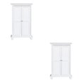 thumbnail image 1 of Vogacara Mini vitrina para casa, casilleros de coloridos de doble puerta en miniatura, accesorio para muebles de microescena, sala de estar blanca Blanco 2piezas Vogacara CBP481094, 1 of 6