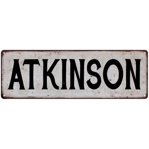 ATKINSON Vintage Look Gift Rustic Chic Metal Sign 6x18 206180036892