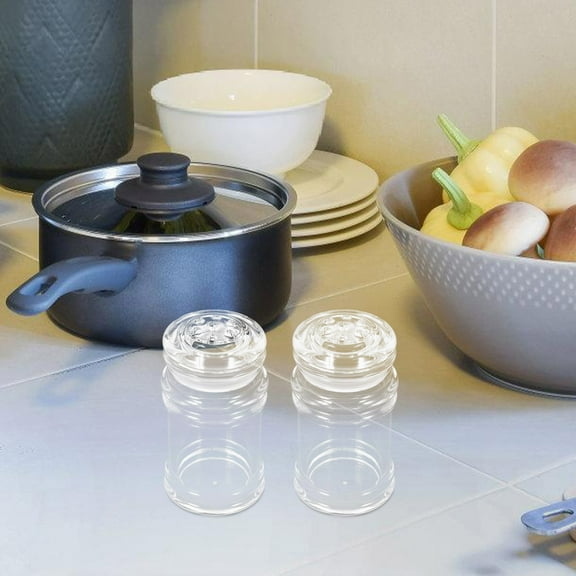Masteelf 2pcs Modern Crystal Salt Pepper Shakers Refillable Seasoning Bottles Travel Seasoning Containers Empty Spice Bottles Camping Spice Jar