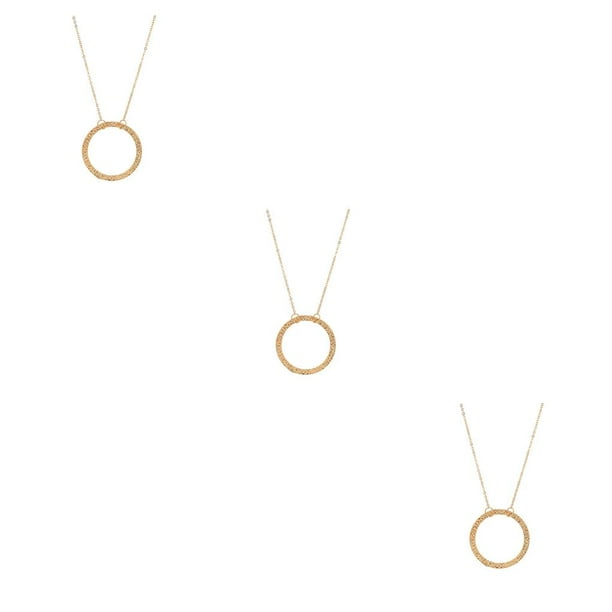 Jumpingount Collar de cadena Círculo resistente único Joyería estética Oro Colgantes colgantes elegantes Collares largos para mujer Plata Type1 NO1 Jumpingount CBP201343
