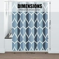 thumbnail image 5 of Aegean Blue Geometric Shower Curtain, Waterproof Design and Polyester, Quick-Drying, Weighted Hem, Blue Fabric Shower Curtains Set for Bathroom W 72 x H 72, Durable and Washable with 12 Hooks, 5 of 6