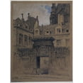 thumbnail image 2 of Ferdinand Boberg 12x14 Gold Ornate Wood Frame and Double Matted Museum Art Print Titled - La Maison Du Nº4 De La Rue Du Jour (1926), 2 of 4