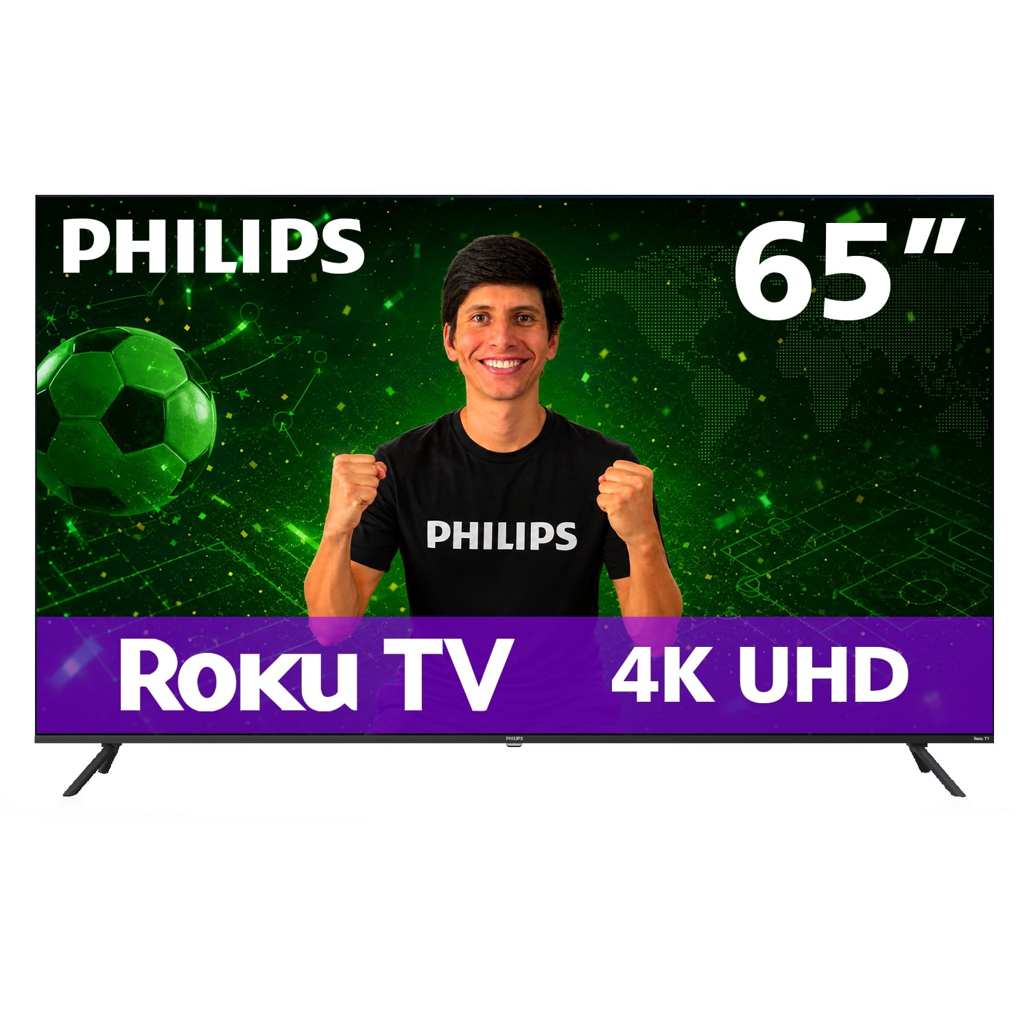 Pantalla Philips 65 Pulgadas 4K UHD QLED Roku TV 65PQL7636/F8
