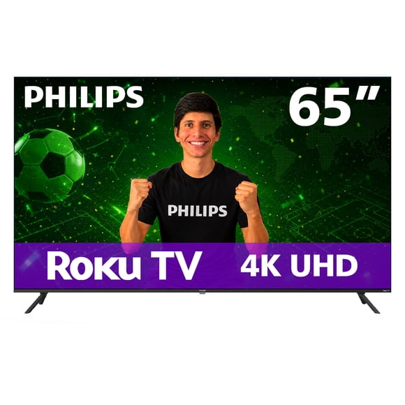 Pantalla Philips 65 Pulgadas 4K UHD QLED Roku TV 65PQL7636/F8