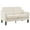 Beige, variant on VINGLI Mid-Century Modern Compact Chenille Scooped Armrest Loveseat Sofa Couch, Creamy White