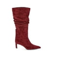 thumbnail image 2 of Time and Tru Women's Faux Suede Slouch Boots with Kitten Heels, Wide Width Available, 2 of 5