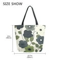 thumbnail image 5 of FORMRS Womens Canvas Tote Bag with Zipper Inner Pocket Shoulder Handbag, Navy Flower, 5 of 7