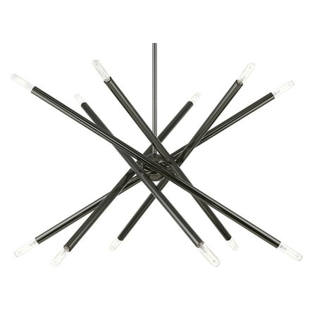 

Livex Lighting 46776 Soho 12 Light 28 Wide Commercial Abstract Sputnik Chandelier - Black