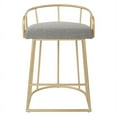 thumbnail image 3 of Home Square 26" Counter Stool in Ash Fabric with Gold Base - Set of 2, 3 of 6