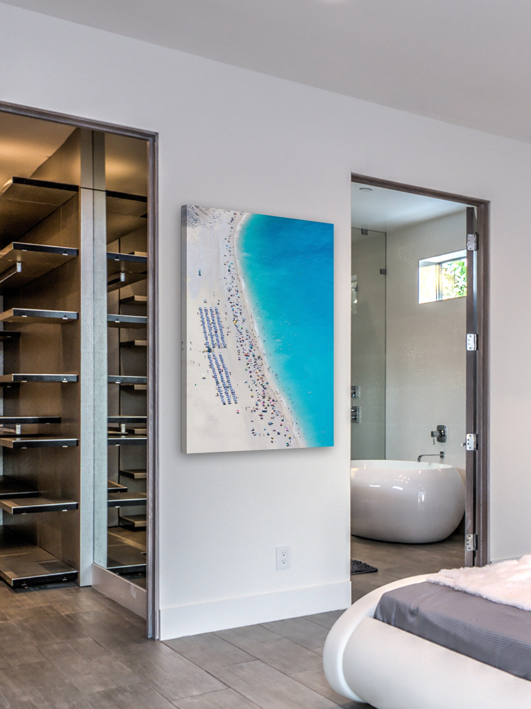 "Beach Gathering" Painting Print on Wrapped Canvas