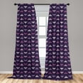 thumbnail image 4 of Ambesonne Retro Curtains, Grungy Repeating Triangles, Pair of 28"x63", Dark Purple and Pale Fuchsia, 4 of 4