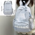 thumbnail image 3 of Cute Lace Backpack, Coquette Aesthetic Polka Dot Backpack | Kawaii Backpack for Women, Large Laptop Daypack Kawaii Supplie with Bow Accessories(Black), 3 of 6