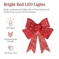 thumbnail image 5 of 1 Pc Pre-Lit XL Christmas Bow Decoration Large Christmas Bow Outdoor LED Holiday Yard Decor with Lights, Lighted Large Red Bow for Xmas Indoor Outdoor Decor, 23.62x15.74 Inch, Red, 5 of 7