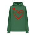 thumbnail image 4 of successthop Valentines Day Clothes Hoodies for Women Long Sleeve Polyester Casual Love Heart Printed Lover Gift Blouse Tops for Valentines Gifts Pink M, 4 of 6