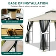 thumbnail image 4 of SWISH WEAVERS 10' x 10' Square Gazebo, Alloy Steel Frame with Mosquito Netting, Outdoor Canopy, 4 of 10