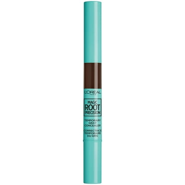 Pack of 2 - Loreal Paris Magic Root Precision Temporary Gray Hair Color Concealer Brush, 5 Medium Brown, 0.05 Fl; Oz. Packaging May Vary