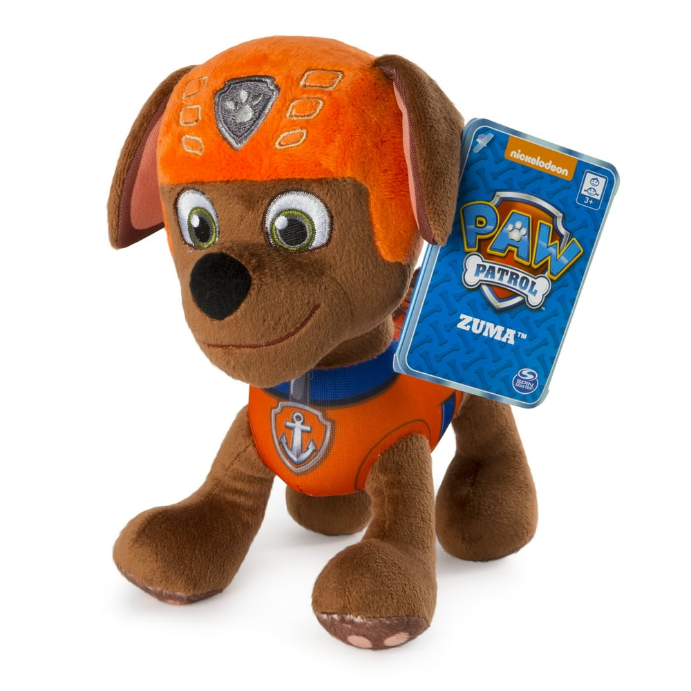 PAW Patrol â 8â Zuma Plush Toy, Standing Plush with Stitched Detailing, for Ages 3 and up