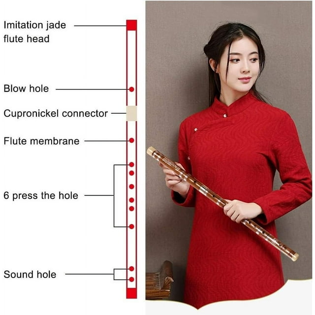Flûte à Clés C/D/E/F/G Dizi Bambou Amer Branchable Instrument de Musique Chinois Fait Main Performance d'Étude