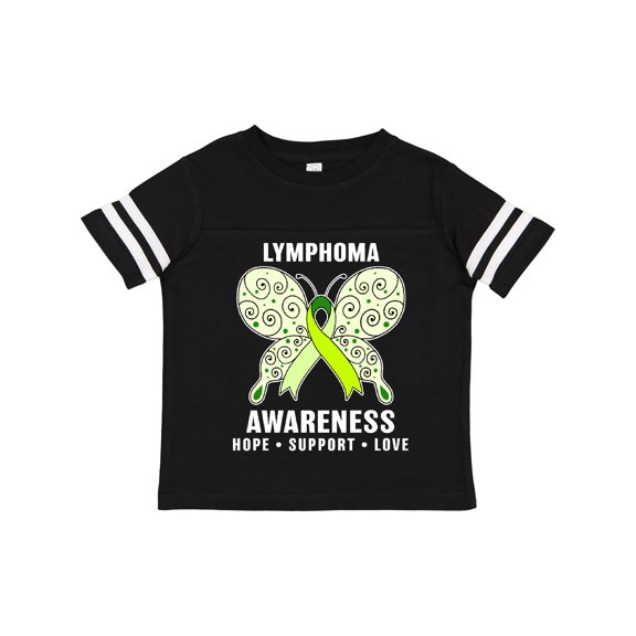 Inktastic Lymphoma Awareness Hope Support and Love Boys or Girls Toddler T-Shirt