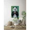 thumbnail image 5 of Panda Heart Mug Painting Print on Wrapped Canvas, 5 of 7