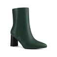 thumbnail image 1 of Unique Bargains Women's Pointed Toe Zipper Block Heels Ankle Boots, 1 of 5