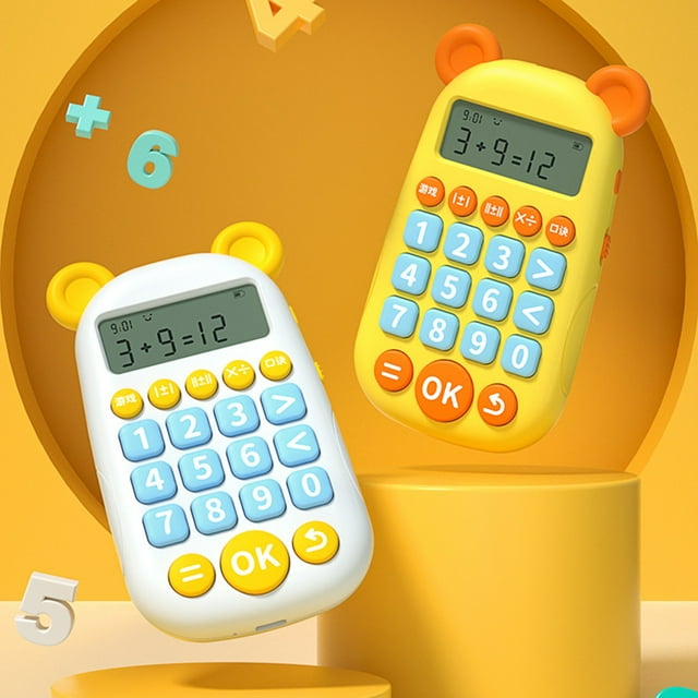 Musbetu 2 Millions Banque de Questions Correction Automatique Jeu de Chiffres Rechargeable Calculatrice pour Enfants Machine de Réflexion Mathématique Orale