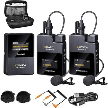 Wireless Lavalier Microphone, BoomX-D2 2.4G Compact Wireless Lapel Microphone