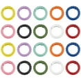 thumbnail image 1 of 20Pcs 10 Colors Zinc Alloy Spring Gate Rings Twisted Round Ring Mixed Color 28.5x5mm 2pcs/color, 1 of 6