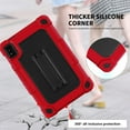 thumbnail image 5 of SOATUTO Case for Moxee 8" Tablet 2 Case For Moxee 8 inch 2022 Model (MT-T8B22) Tablet Shockproof Rugged Hybrid Kids Friendly Cover Built-in Kickstand Shoulder Strap Protective Case - Red+Black, 5 of 8