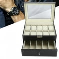 thumbnail image 4 of Sonew Boîte à Montres Double Couche 5 Compartiments Boîte de Rangement pour Lunettes 10 Compartiments (Noir), Boîte à Montres, Boîte de Rangement pour Montres, 4 of 8