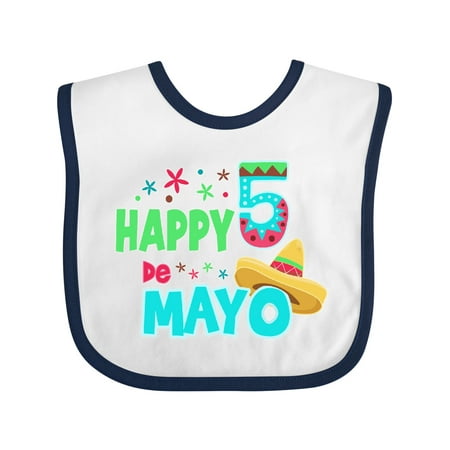 

Inktastic Happy Cinco De Mayo- Sombrero Gift Baby Boy or Baby Girl Bib