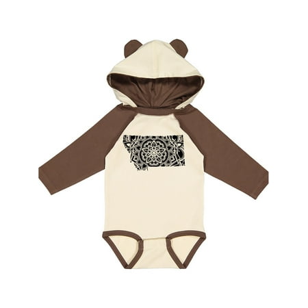 

Inktastic Montana Silhouette Mandala Gift Baby Boy or Baby Girl Long Sleeve Bodysuit