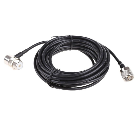 Yammee UHF PL259 Male Plug to UHF SO239 Female Jack Straight Crimp RG58 Cable Car Ham Radio Antenna for Mobile Radio 5m Length