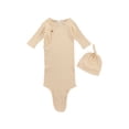 thumbnail image 3 of SUNSIOM Baby Ribbed Cloth Sleeping Bag, Solid Color Open Front Bunting with Cap, 3 of 7