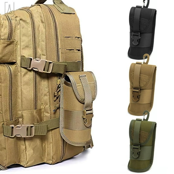 Gustave Sunglasses Case Glasses Shockproof Protective Box Eyeglasses Hard Carrying Case Flashlight Pouch with Belt Clip, Black