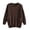 Bronze, variant on Herrnalise Women's Knitted Crop Tops Long Sleeved Round-neck Button Solid Sweater Casual Pullover Top Pullover Jumper Sweaters