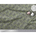 thumbnail image 3 of Soimoi Poly Georgette Fabric Leaves & Floral Block Fabric Prints by Yard 52 Inch Wide, 3 of 3