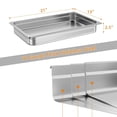 thumbnail image 3 of Aoile 6 Pack Steam Table Pan, Commercial Stainless Steel Hotel Pan (2.5" Deep, Silver), 3 of 7