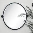 thumbnail image 4 of TEHOME Black Metal Framed Pivot Oval Bathroom Mirror Vanity Mirrors 23''x3 x26'', 4 of 6