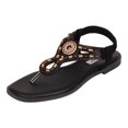 thumbnail image 1 of Sandalias de piso Exterior Piel vegana Color Negro Para Mujer De RBCOLLECTION, 1 of 4