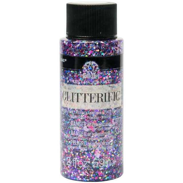 FolkArt Glitterific Acrylic Paint, Princess, 2 fl oz